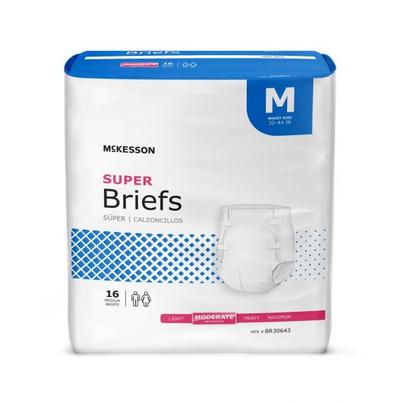 BRIEF, TAB CLSR SUPER MED 32-44 (16EA/BG 6BG/CS)