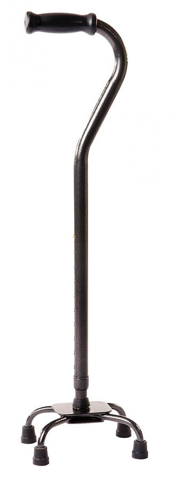 CANE, QUAD STEEL XTRA SM BARIATRIC BLK CAREXH