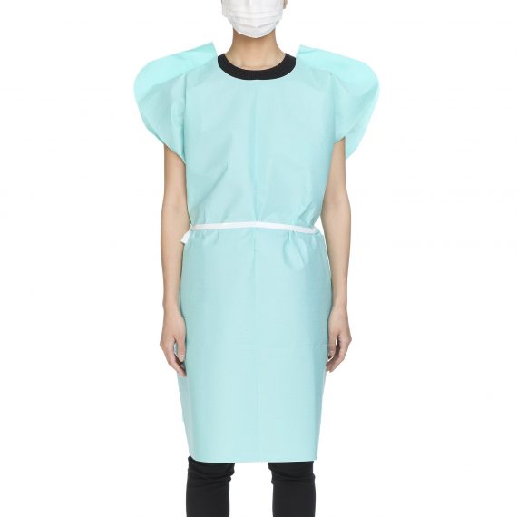 GOWN, EXAM T/P/T F/B OPN TEAL30X42 (50/CS)           MGM18