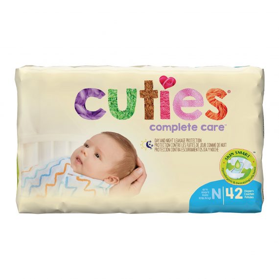 DIAPER, BABY CUTIES NEW BORN (42/BG 4BG/CS) FIRSTQ