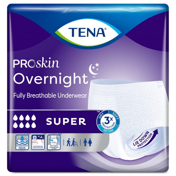 UNDERWEAR, TENA PROT OVRNIGHTW-SHAPE HI-ABSRB XLG (12/BG 4B