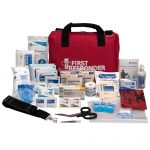 FIRSTAID KIT FIRST RESPONDER120PC RED W/HNDL MED -NOTE-