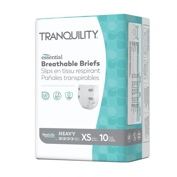 BRIEF, INCONT TRANQUILITY HVYABSRB XSM (10/BG 10BG/CS)