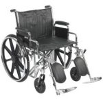 WHEELCHAIR, HD DUAL CROSS BRACE DDA ELR 22" 450LBS