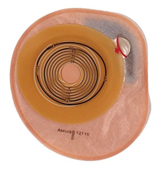 POUCH, ASSURA 1PC N/CNVX TRANSP MIDI 7" 20-55MM(30/BX)COLPLT