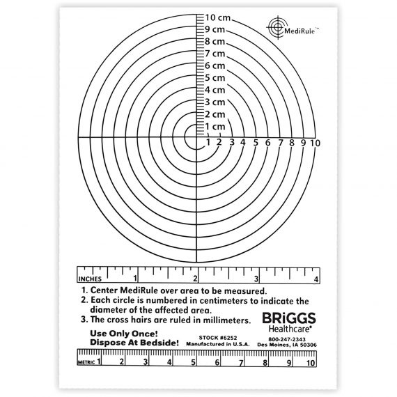 RULER, MEDI RULER WND MEASRMNTDEVICE 4.5"X6" (250/BX)