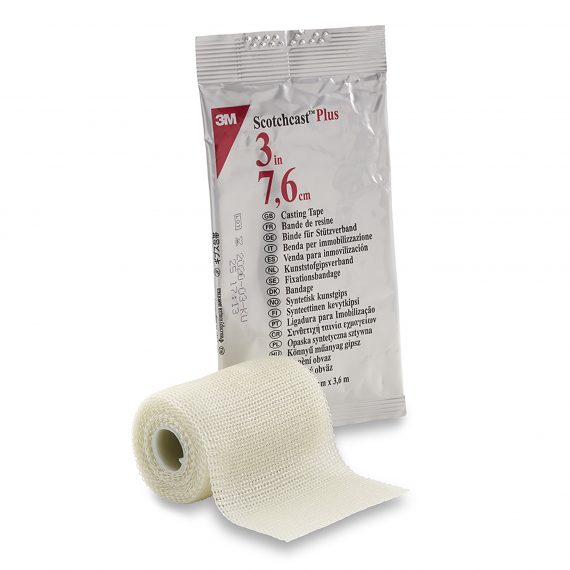 TAPE, CAST SCOTCHCAST 3"X4YDSWHT (10RL/BX)
