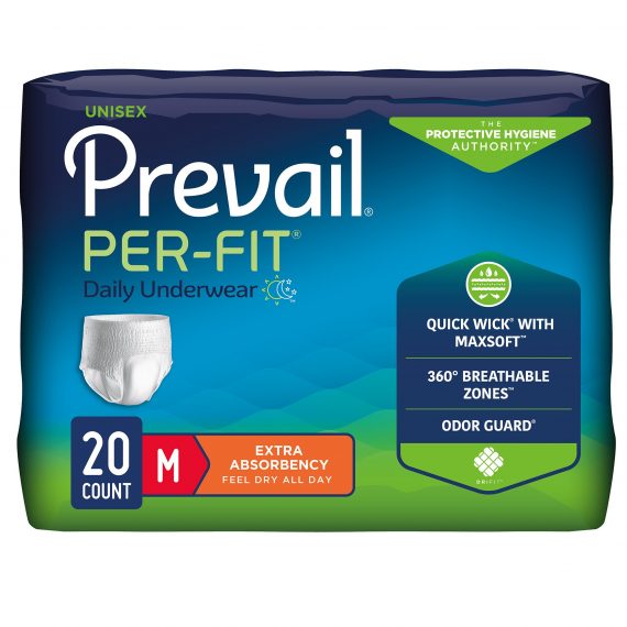 UNDERWEAR, INCONT PREVAIL UNISEX DISP (20/BG 4BG/CS)