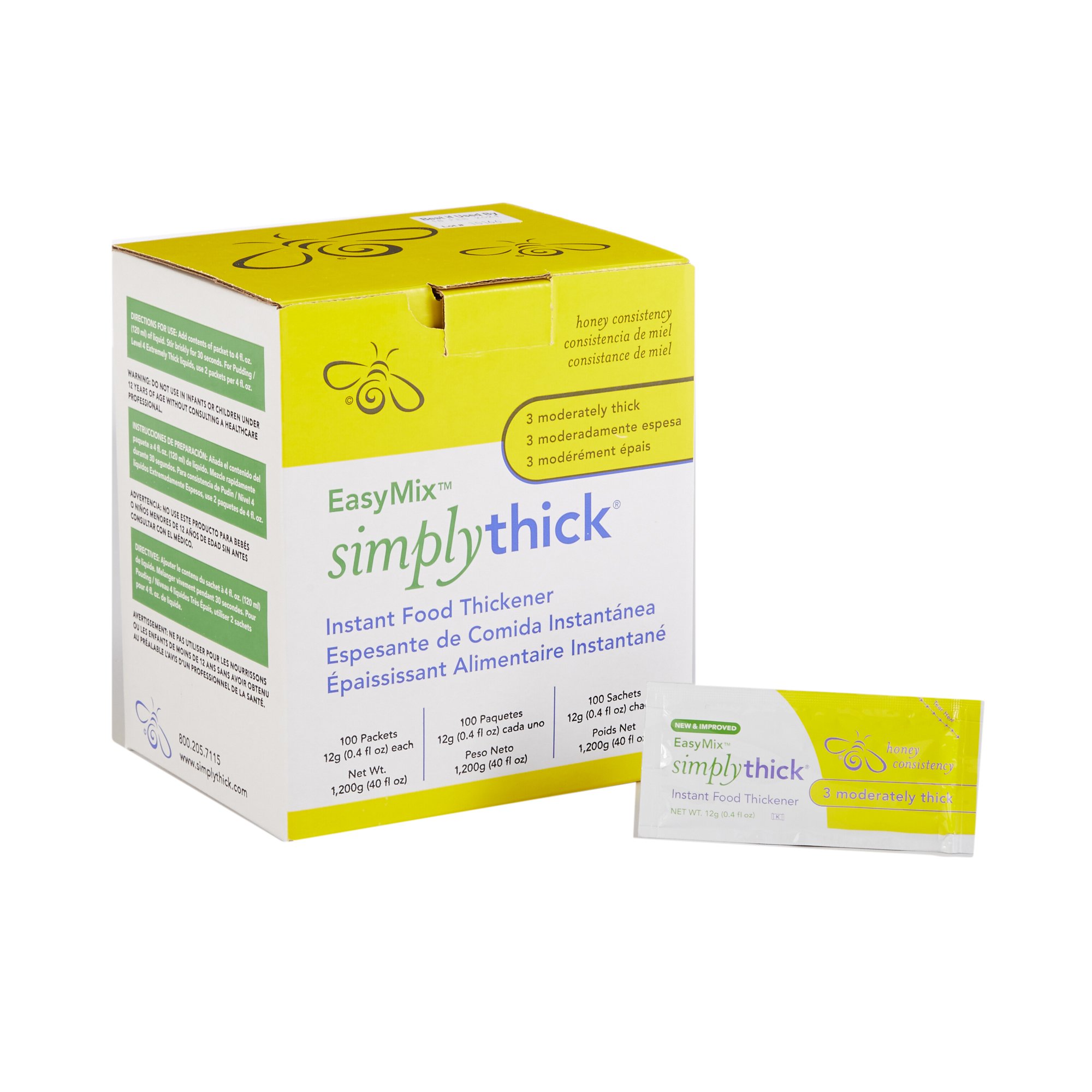 SIMPLY THICK, GEL HONEY 12GM INDIVIDUAL PACKETS (100/BX)