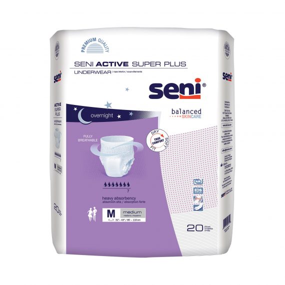 UNDERWEAR, INCONT ACTIVE SUPER+ MED 31"-43" (20/PK 4PK/CS)
