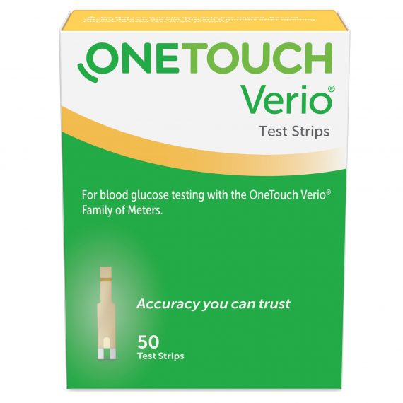 TEST STRIP, BLD GLUC ONETOUCHVERIO (50/BX 24BX/CS)