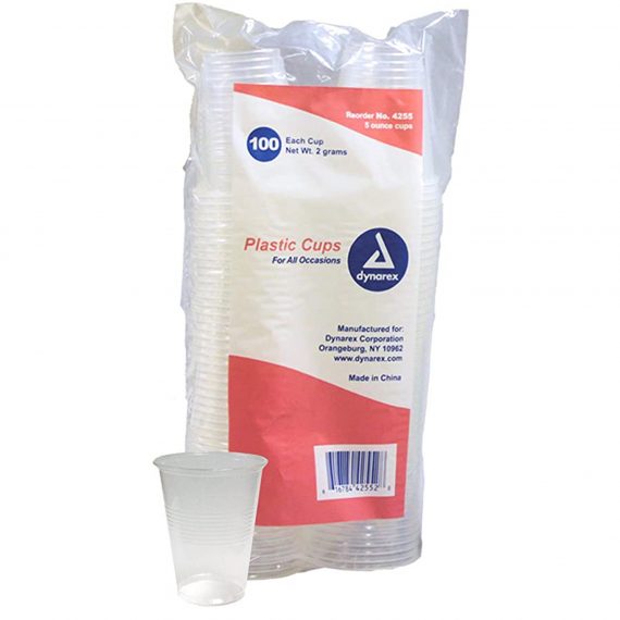 CUP, DRINK PLAS CLR 5OZ (100/PK 25PK/CS) DYNREX
