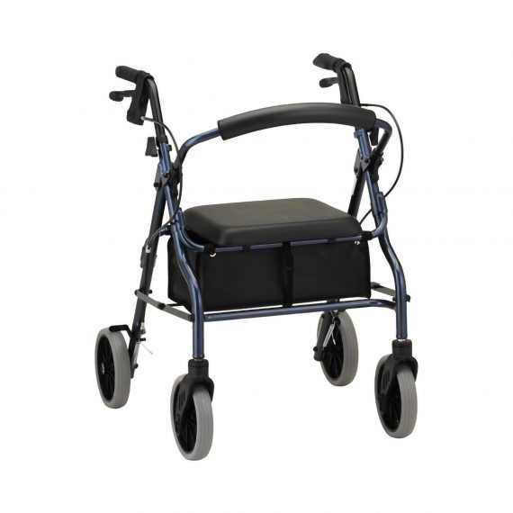 WALKER, ROLLING ZOOM PADDED SEAT BLU 20" (1/CS)