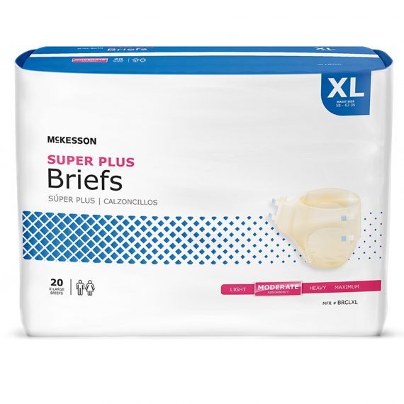 BRIEF, TAB CLSR SUPER PLUS XLG58-63 (20/BG 3BG/CS)