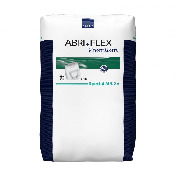 UNDERWEAR, INCONT ABRI-FLEX PREM SZ2 MED/L 1700ML (18/BG 6BG