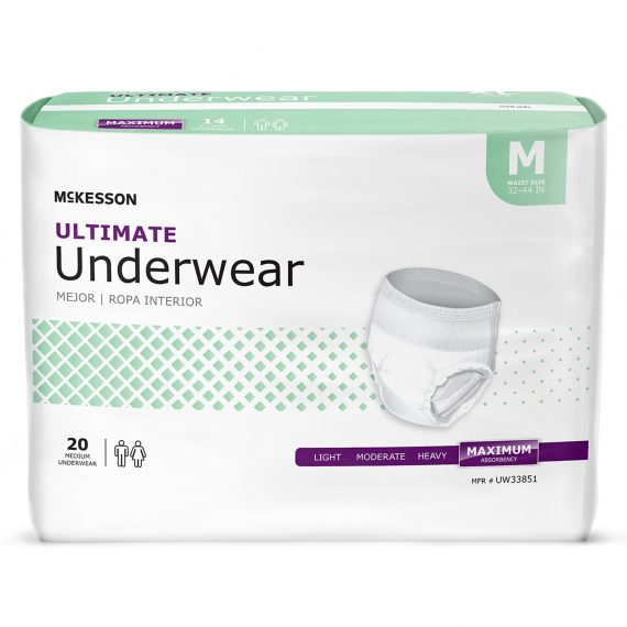 UNDERWEAR, ULTIMATE MED 32-44(20EA/BG 4BG/CS)