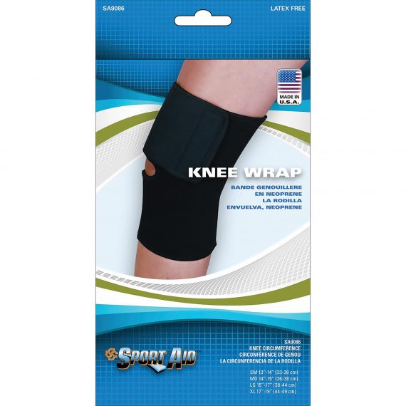 KNEE SLEEVE, NEOPRENE OPN WRAPBLK LG                  SCOTSP
