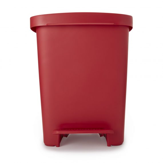 WASTECAN, STEP-ON RECTNGL PLASRED 32QT MGM81