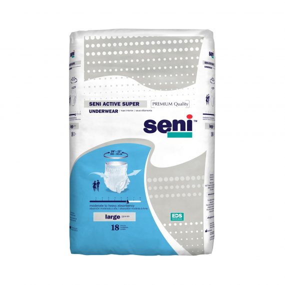 UNDERWEAR, INCONT ACTIVE SUPERLG 39"-53" (18/PK 4PK/CS)