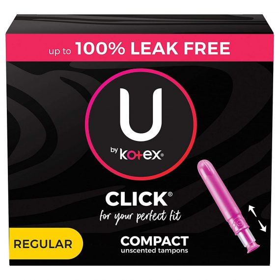 TAMPON, U BY KOTEX CLICK SUPERPREM REG ABSRB (16/PK 8PK/CS)