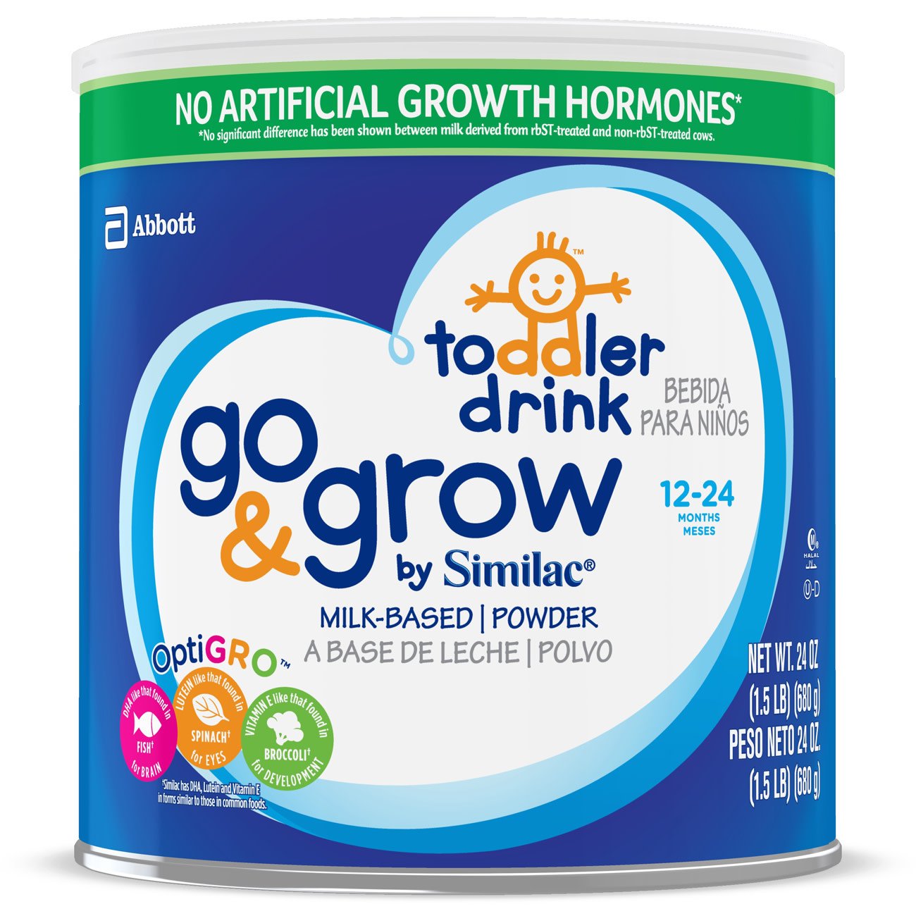 SIMILAC GO & GROW, PDR W/IRON24OZ (4/CS)