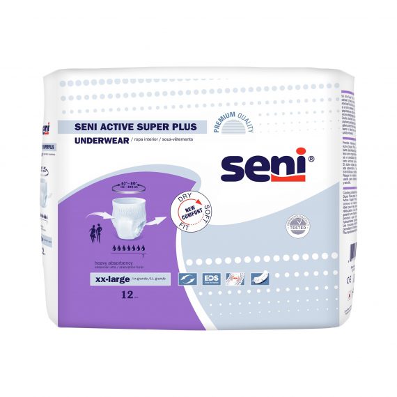 UNDERWEAR, INCONT ACTIVE SUPER+ 2XLG 62"-80" (12/PK 4PK/CS)