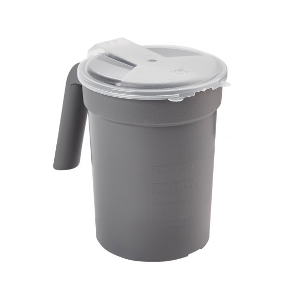 PITCHER, BEDSIDE W/LID GRAPHITE 32OZ (100/CS)