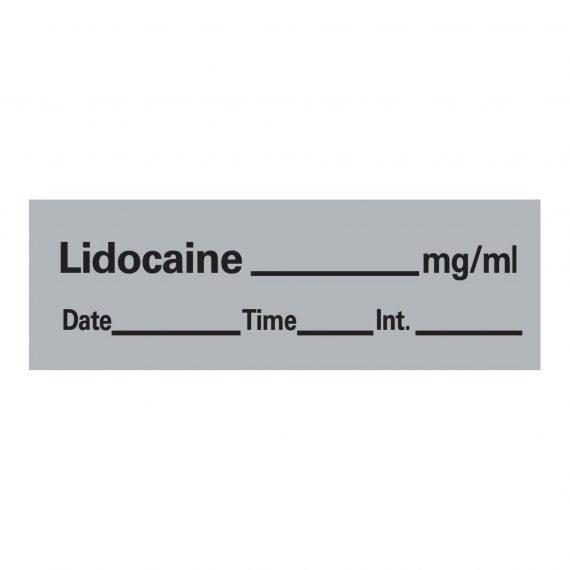 LABEL, LIDOCAINE GRY (333/RL)PROFTP