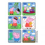 STICKER, PEPPA PIG 6DESIGNS 21/2" (90/RL)