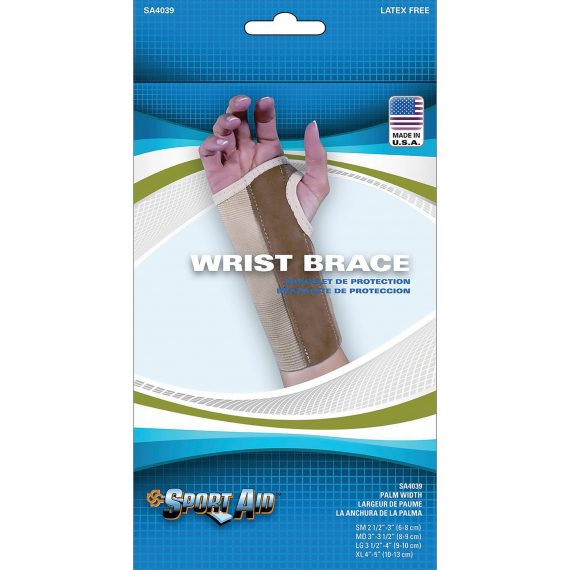 WRIST BRACE, 7" LT BGE SMSCOTSP