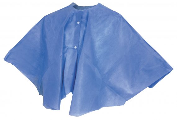 CAPE, EXAM MAMMO NW PONCHO W/SNPS 53"W LG BLU(50/C    MGM18