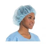 CAP, BOUFFANT BLU LG (100/BX 5BX/CS)