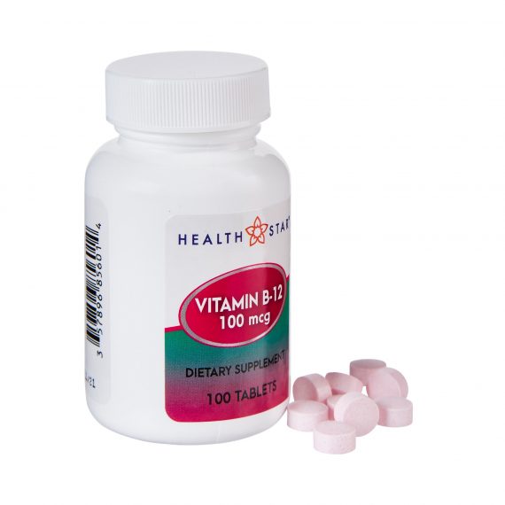 VITAMIN B-12, TAB 100MCG (100/BT 12BT/CS)             MGM60