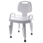 BENCH, BATH W/BCK & ARMS BRN