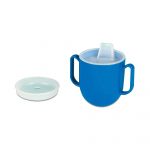 CUP, NO-TIP W/HANDLES W/CLR LID 6.5OZ MADDAK