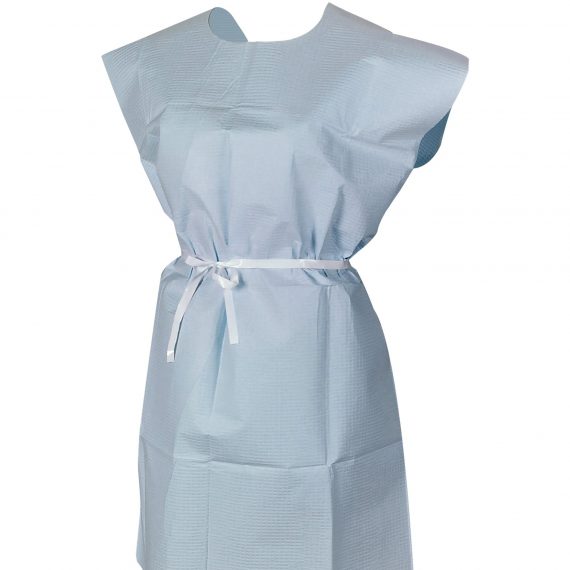GOWN, EXAM P/T/P OUT F/B OPN BLU (50/CS)              MGM18