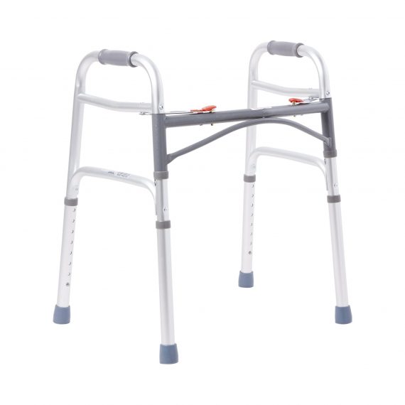 WALKER, FOLDING ALUM W/O WHLSJUNIOR 350LB (4/CS)