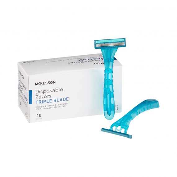 RAZOR, TRPLE BLADE ERGO HNDL W/LUBE (10/BX 50BX/CS MGM16
