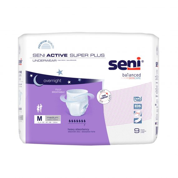 UNDERWEAR, INCONT ACTIVE SUPER+ MED 31"-43" (9/PK 4PK/CS)
