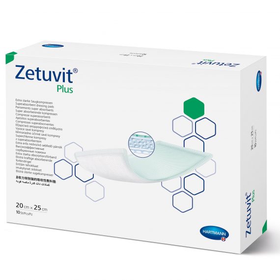 DRESSING, WOUND ZETUVIT PLUS W/SAP 8"X10" (10/BX)