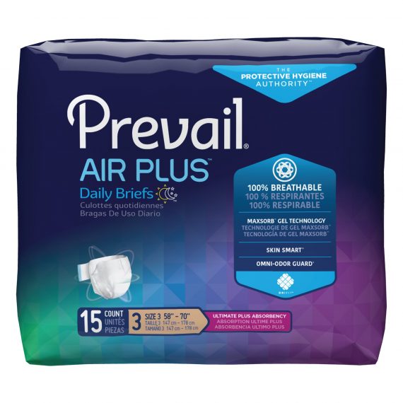 BRIEF, PREVIAL AIR PLUS 3/M 58"-70" (15/BG 4BG/CS)