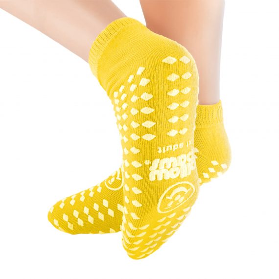 SLIPPER, SOCK,PILLOW PAWS 3603XLG YLW(48PR/CS)