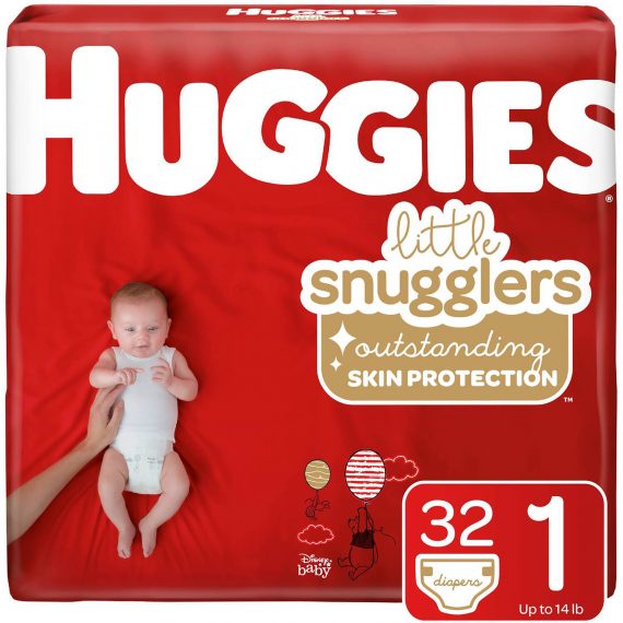 DIAPER, HUGGIES LITTLE SNUGGLERS SZ1 (20/PK 12PK/CS)