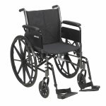 WHEELCHAIR, FLIP ARM 18"DRVMED