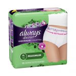 UNDERWEAR, PROTECTIVE ALWAYS DISCREET XLG (15/PK 3    9PG