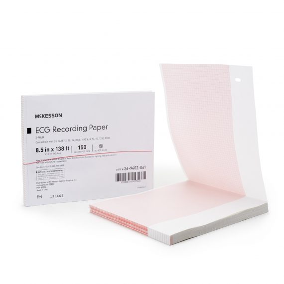 PAPER, ECG Z-FOLD F/MAC 1200 8.5"X138' (150/PK 16PK/CS)