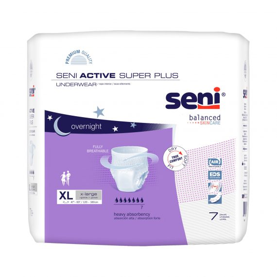 UNDERWEAR, INCONT ACTIVE SUPER+ XLG 47"-63" (7/PK 4PK/CS)