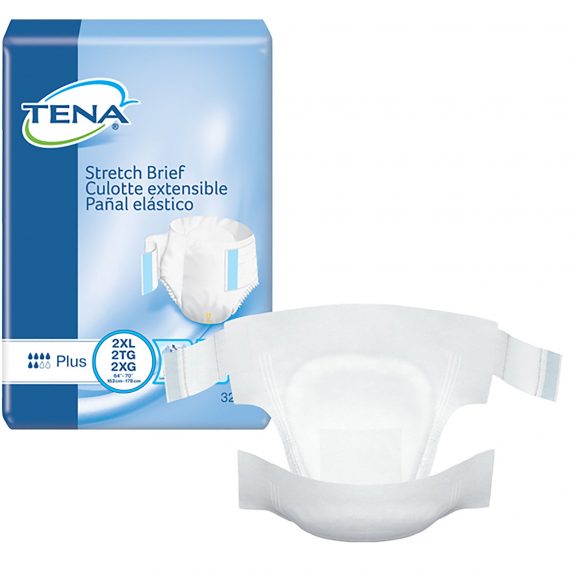 BRIEF, TENA STRETCH PLUS 2XLG(32/PK 2PK/CS)
