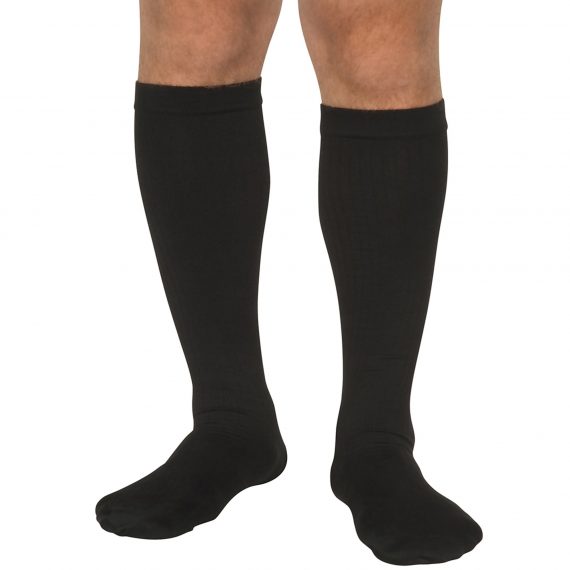 SOCK, DIABETIC OVER CALF NON CMPRS BLK MED (24/CS)