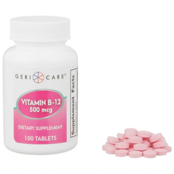 VITAMIN B-12, TAB 500MCG (100/BT 12BT/CS)